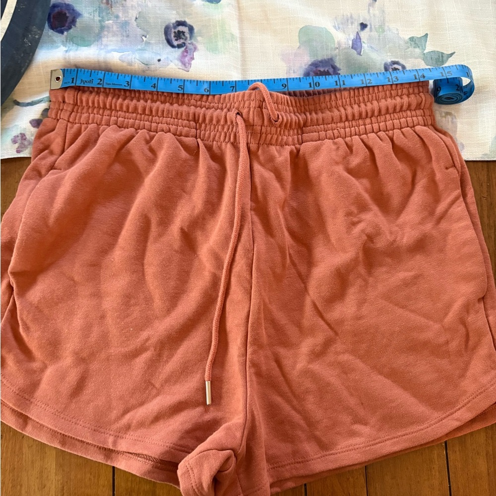 Women's Casual Drawstring Shorts - Rust